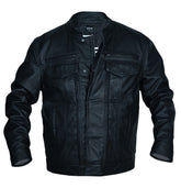 Pelle Pelle Black Biker Jacket -Modern Utility Motorcycle Jacket